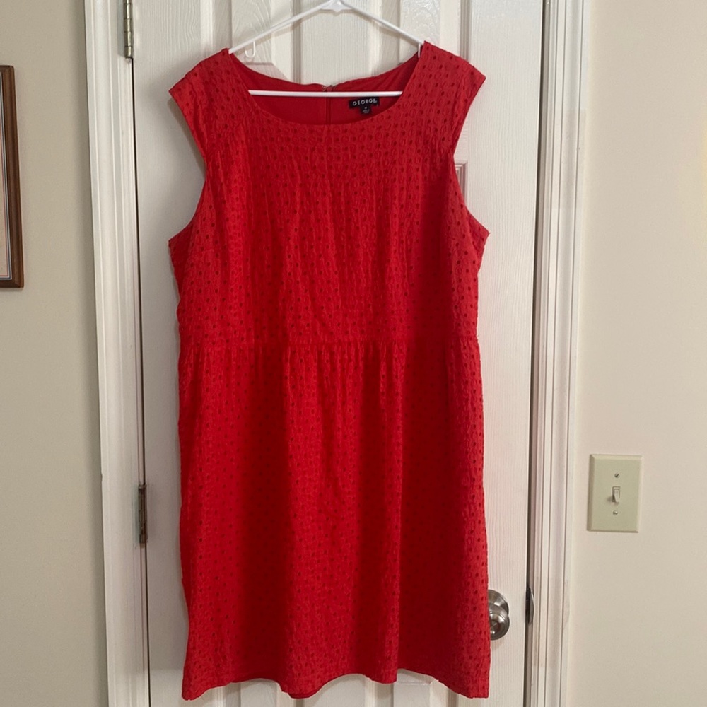 3 for $15 George size 18 Red eyelet summer dress